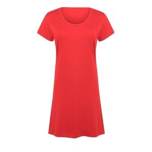 LC Trendz Red T-Shirt Night Dress Dress NWOT small